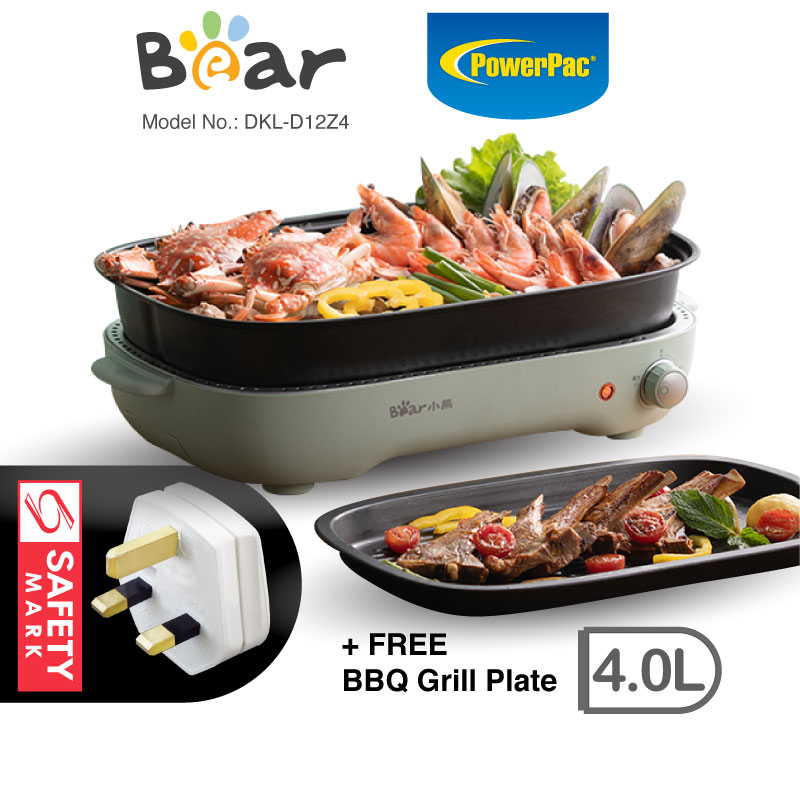 Bear DKL-D12Z4 Steamboat with BBQ Plate 4.0L - Challenger