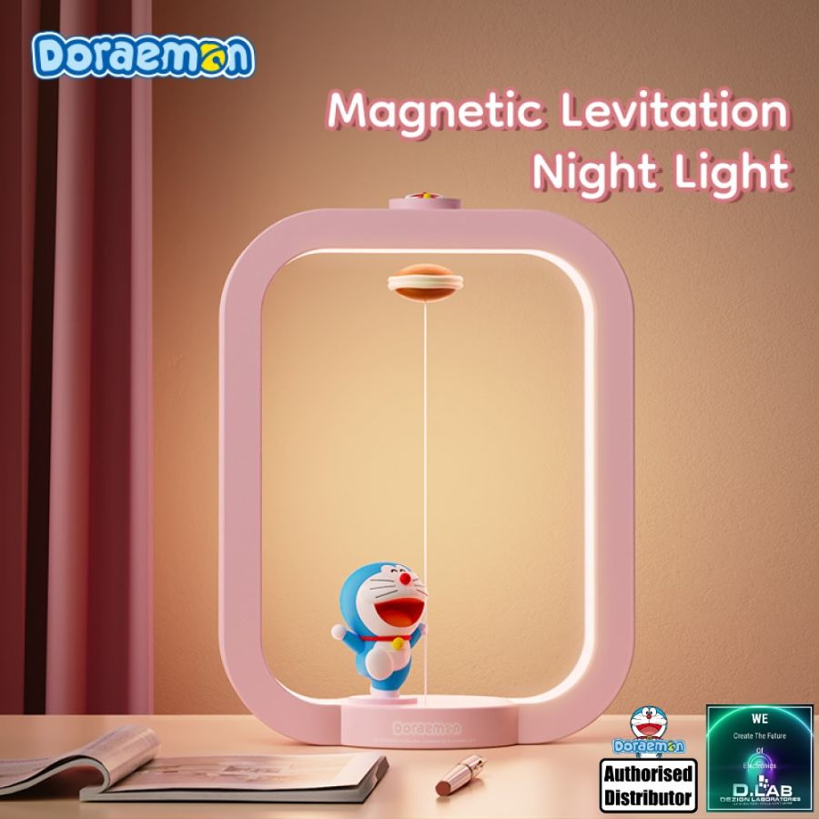 Doraemon Magnetic Levitation Night Light (Pink) - Challenger